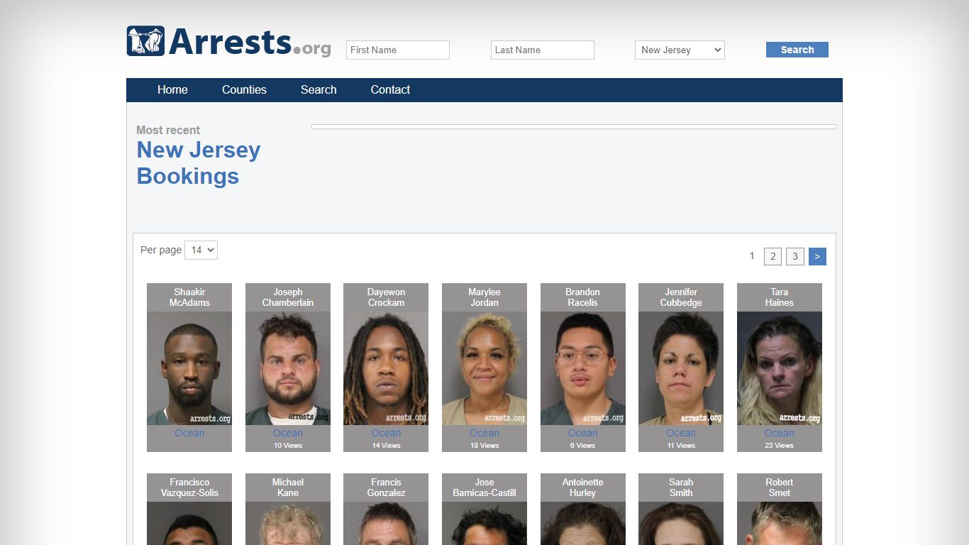 New Jersey Arrests and Inmate Search